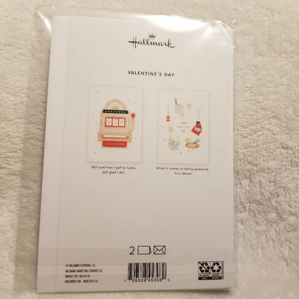 Hallmark Valentine's Day Card Assortment 8 New Cards with Envelopes
